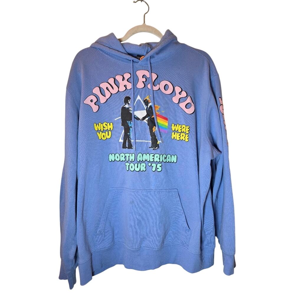 Pink Floyd Wish You Were Here Hoodie Sweatshirt North American Tour 75 Mens XL
